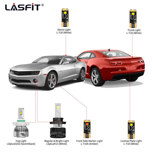 2010–2013 Chevrolet Camaro H13 LED-Lampen Außeninnenbeleuchtung