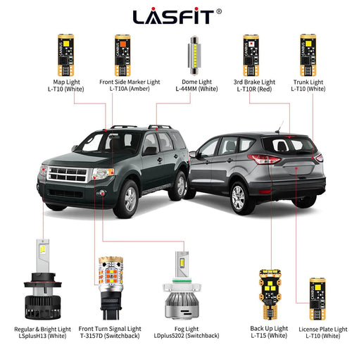 2008–2012 Ford Escape H13 LED-Lampen Außeninnenbeleuchtung