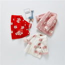 Cute flower infant baby girls cardigan sweater