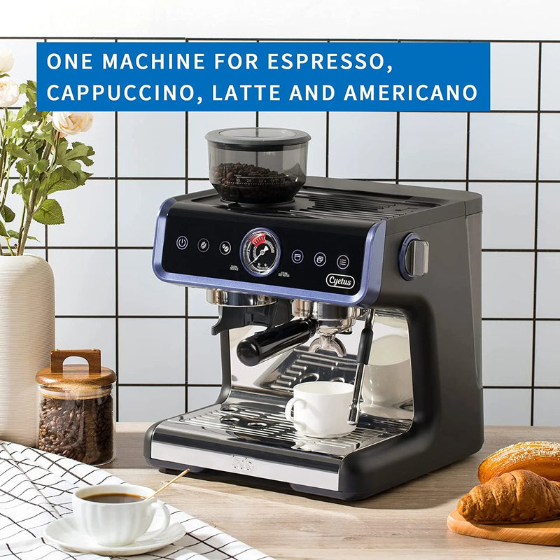 Cyetus Coffee Machine Classic 1 - Todo en uno Home Barista Semi-Auto Espresso Machine