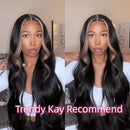 Tuneful Skunk Stripe Body Wave Wigs 13x4 5x5 HD Lace Human Hair