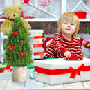 18.5" Tabletop Artificial Christmas Tree w/ 170 PE Branches & Pulp Stand