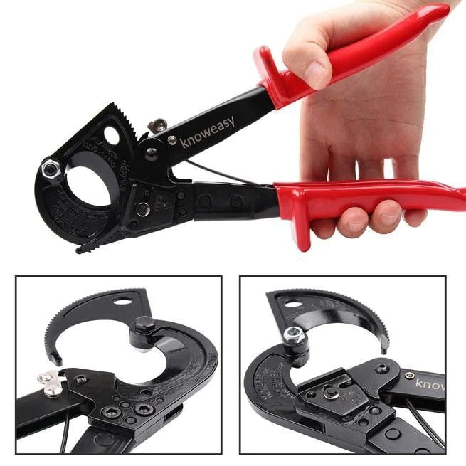 Cable Cutter,Knoweasy Heavy Duty Aluminum Copper Ratchet Cable Cutter,Cut up to 240mm