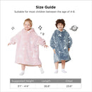 Bedsure Glow-In-The-Dark Blanket Hoodie For Kids- Space
