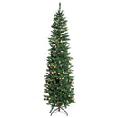 6.5ft Flocking Tied Light Christmas Tree
