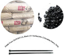 6 INCH 18 LBS UV BLACK COLOR OUTDOOR/INDOOR SELF-LOCKING PLASTIC TIES FOR HOME, OFFICE, GARDENING