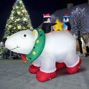 6 FT Christmas Inflatable Polar Bear with Penguins