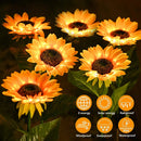 (2 Pack of Set) Outdoor Solar Garden Upgraded LED Powered Light with 20 LED Sunflower Waterproof