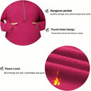 Women’s Hoodies Half Zip Long Sleeve Fleece Crop Pullover Sweatshirts with Pockets Thumb Hole