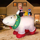 6 FT Christmas Inflatable Polar Bear with Penguins