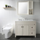 PARLOS Weit verbreiteter Zwei-Griff-Badezimmerarmatur mit Metall-Pop-Up-Ablauf und cUPC-Wasserhahn-Zuleitungen, Nickel gebürstet