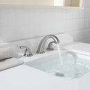 PARLOS Weit verbreiteter Zwei-Griff-Badezimmerarmatur mit Metall-Pop-Up-Ablauf und cUPC-Wasserhahn-Zuleitungen, Nickel gebürstet