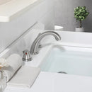 PARLOS Weit verbreiteter Zwei-Griff-Badezimmerarmatur mit Metall-Pop-Up-Ablauf und cUPC-Wasserhahn-Zuleitungen, Nickel gebürstet