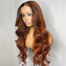 Tuneful Copper Brown Colored 13x4 5x5 HD Lace Front Closure Human Hair Wigs Body Wave Frontal Wigs