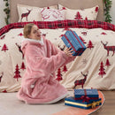 Sherpa Fleece Short Wearable Blanket Hoodie