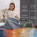 Bedsure Heated Blanket Electric Soft Ribbed Fleece Throw