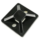 WAHSURE SELF ADHESIVE CABLE TIE MOUNTS WITH 6 INCH CABLE ZIP TIES BLACK DIY COMBINATION KIT (100+100 PACK) SQUARES 0.75X0.75 INCH FOR HOME, OFFICE