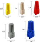 WAHSURE 50 STÜCK GEFLÜGELTE DRAHTMUTTERN, EINFACH AUFDREHBARE ELEKTRISCHE KABELVERBINDER, FEDEREINSATZ, GERIPPENT, CAP22-6 AWG, HAUSHALTSZWECKSET