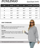 Funlingo Womens Oversized Hoodie Sweatshirt Casual Button V Neck Pullover Long Sleeve Hooded Tops With Pockets