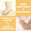 Gender Neutral Baby Socks Set with Funny Quotes (4 Pairs)