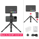 Ulanzi VL120 RGB Compact Video Light with Display Screen Diffuser Mini Camera RGB Light Smartphone Selfie Lighting 3100mAh