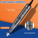 35000RPM Nail Drill Machine Rechargeable Portable Electric Nail Polishing Machine With Milling Cutter Nail Tools for Manicure