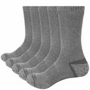 YUEDGE Men's Wick Thick Cushion Cotton Crew Sports Athletic Hiking Socks Winter Warm Socks For Male (5 Pair/Packs)