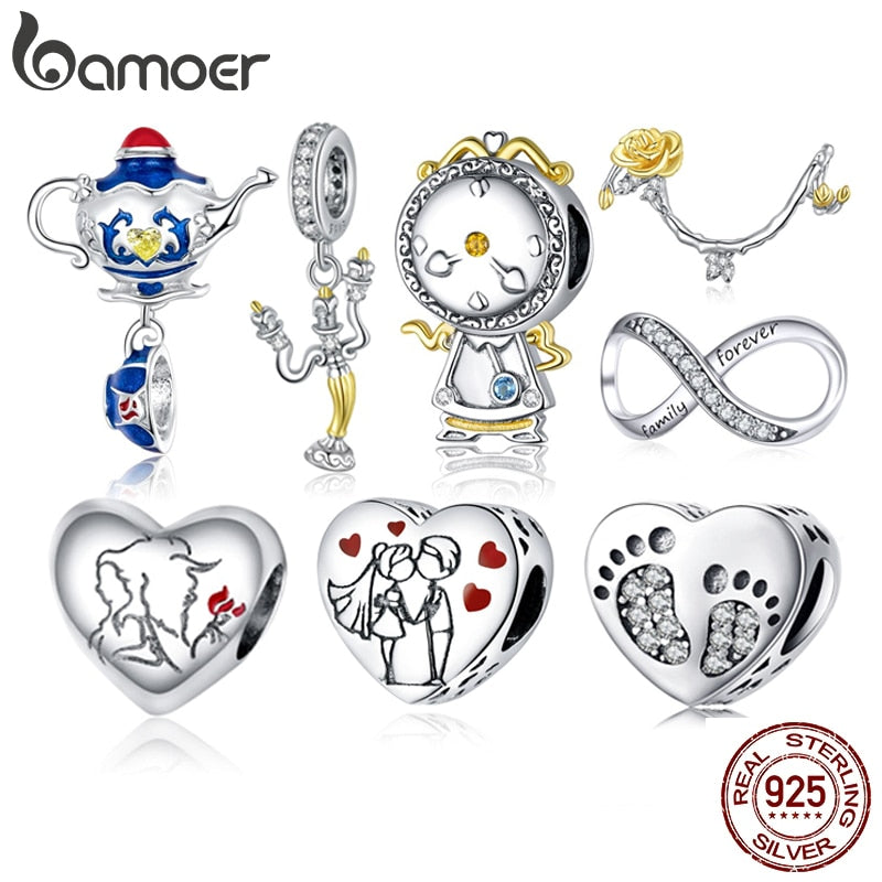 bamoer Genuine 925 Sterling Silver Magic Can Clock Pendant Charm fit Original Bracelet and Necklace Fine Jewelry BSC319