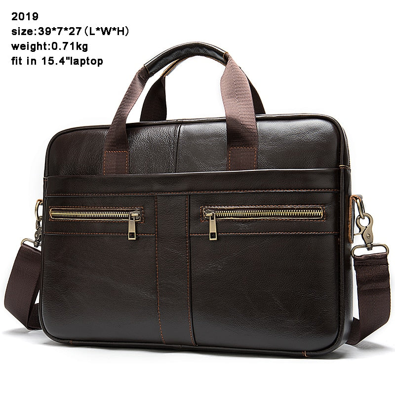 Bolso WESTAL, maletín de cuero genuino para hombre, bolso para ordenador portátil para hombre, bolso de cuero natural para hombre, bolsos de mensajero, maletines para hombre 2019