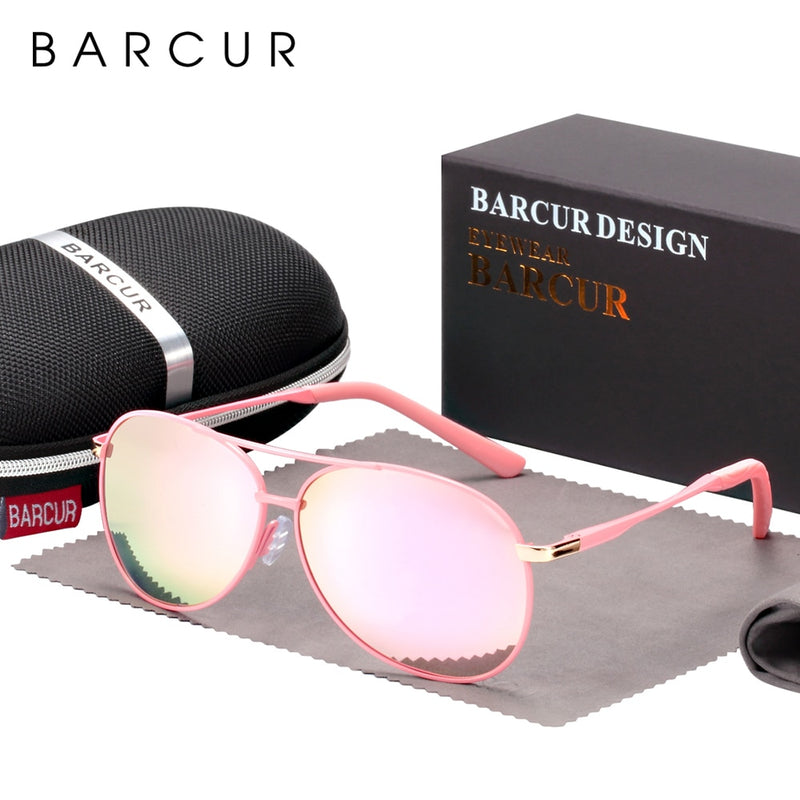 BARCUR Men Gradient Women Sunglasses Polarized Sun glasses for Men Pilot Gafas Oculos De Sol Masculino