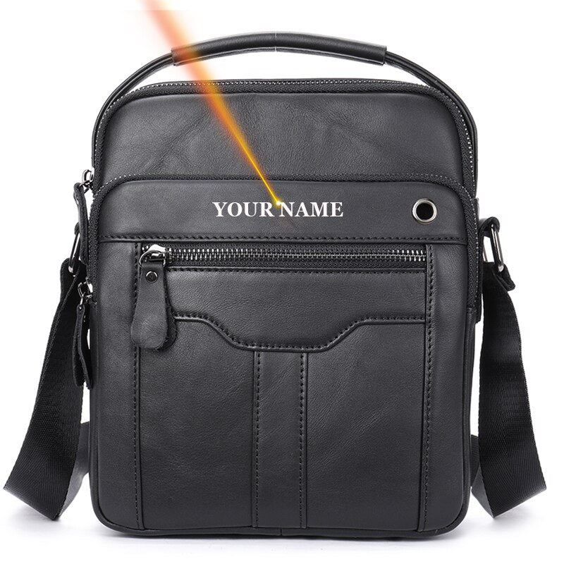 Westal Herren Umhängetasche Herren Echtes Leder Messenger Bags Big Male Schwarz Umhängetaschen für Herren Tasche Leder Man Handtaschen 8830