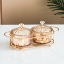 Dried Fruit Salad Plate Snack Dishes Transparent Round Dessert Jar Dish Snacks Grid Food Storage Preserved Tray Box Lid Bowl