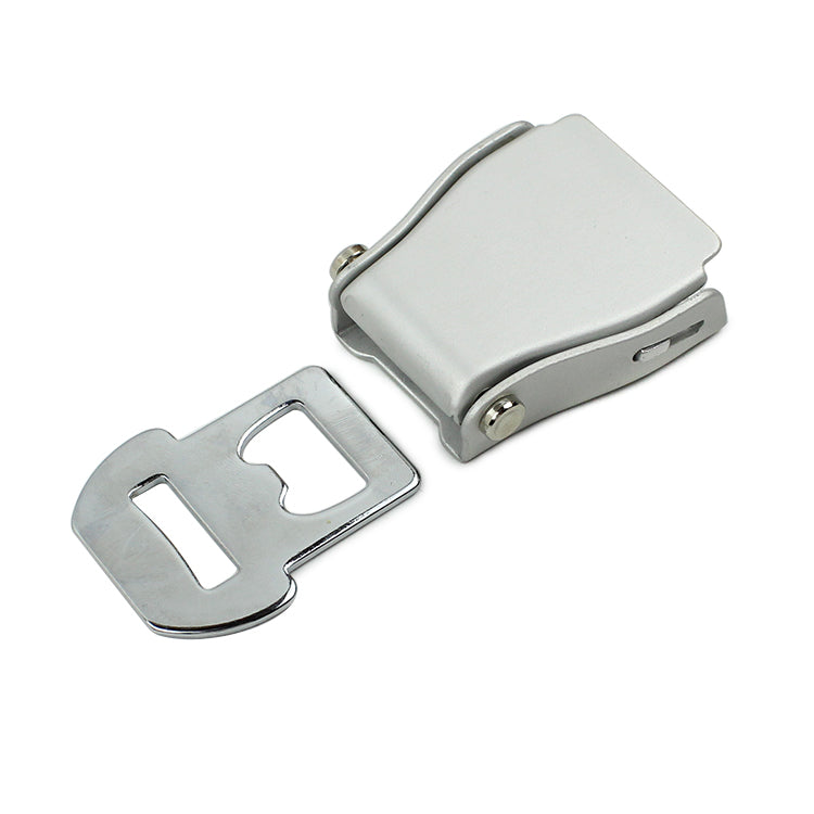 FED037 High Quality Aluminium Alloy Airplane Seat Belt Buckle - Silvery