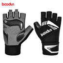 Boodun Herren Gewichtheberhandschuhe Halbfinger Gym Fitness Handschuhe mit Handgelenkbandage Unterstützung Crossfit Sport Training Workout Handschuhe