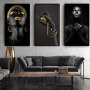 Pósteres e impresiones de mujer africana, arte de pared, manos negras que sostienen joyas de plata, pintura en lienzo, cuadros de pared para decoración para sala de estar