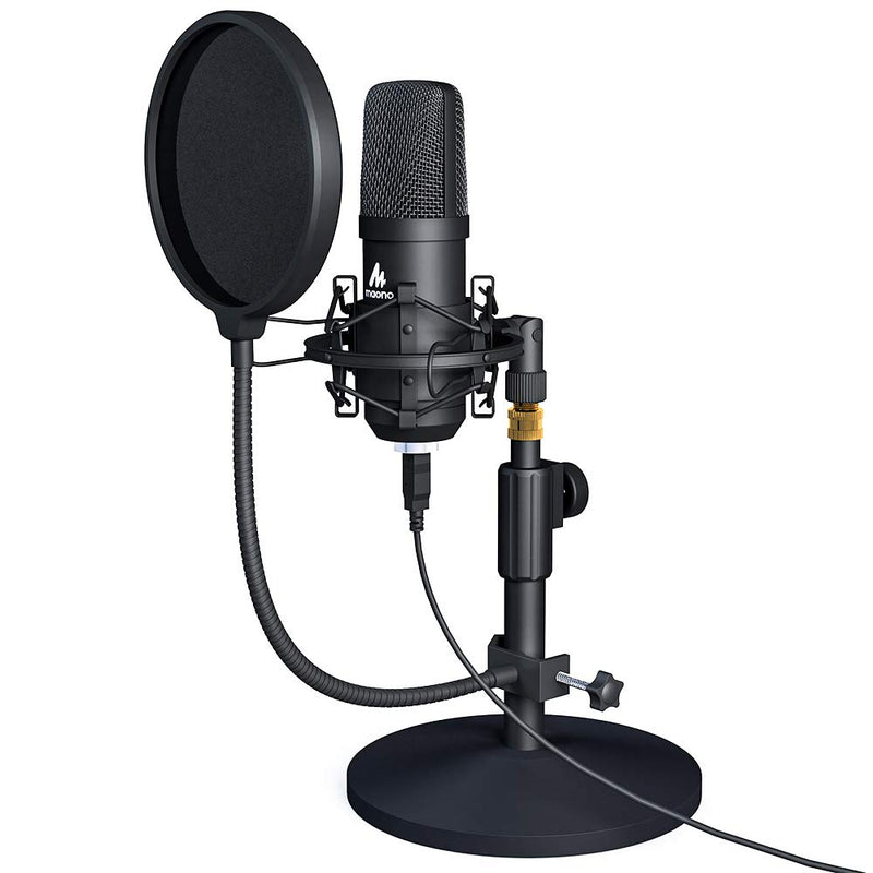 Kit de micrófono USB MAONO 192KHZ/24BIT condensador profesional Microfono Podcast Streaming Mic para grabación de juegos de YouTube A04TC