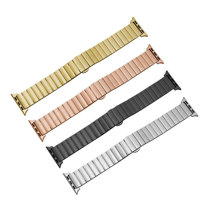 Edelstahlarmband für Apple Watch Band 44 40 42 38 41 44 mm Für iWatch Band Butterfly Metal Bracelet 5 4 3 se 6 7 Series