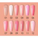 Beautilux Soak Off Contruction Nails Gel Kit 10g*12pcs Clear Pink White Camouflage UV LED Construction Extension Art Set