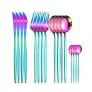 Tableware Gold Stainless Steel Cutlery Set 18/10 Travel Cutlery Silverware Dinner Knife Fork Spoon Flatware Set Dishwasher Safe