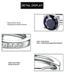 UMCHO Natürliche schwarze Spinell-Ohrringe für Frauen, 100 % echte 925er Sterlingsilber-Ohrringe, weibliche Verlobung, feiner Schmuck