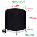 BBQ Cover Outdoor Dust Waterproof Weber Heavy Duty Grill Cover Rain Protective outdoor Barbecue cover round bbq grill black