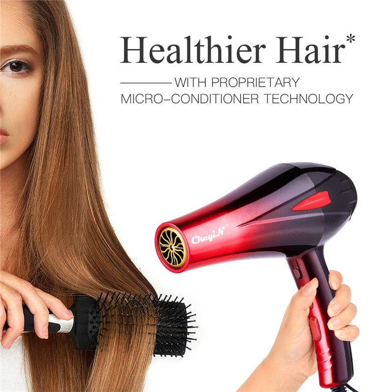 4000W Professional Powerful Hair Dryer Fast Heating Hot And Cold Adjustment Ionic Air Blow Dryer with Air Collecting Nozzel 220V