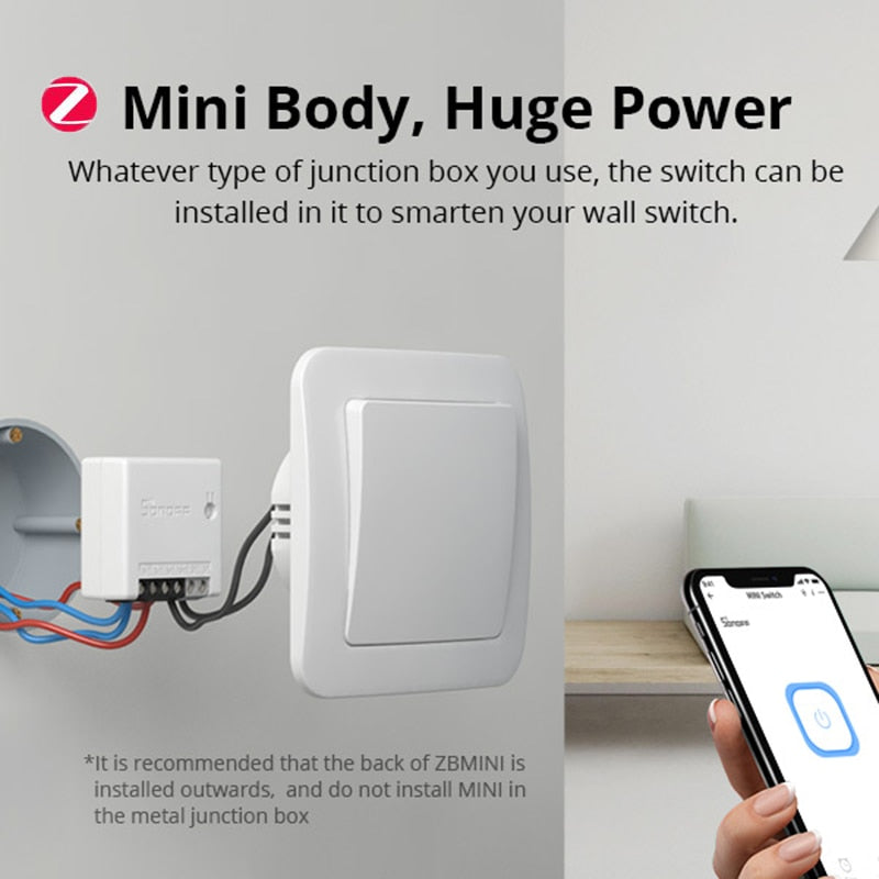 SONOFF Zigbee 3.0 ZBBridge Mini ZBMINI / Wireless Switch / Temperature Humidity / Motion / Door Sensor for Alexa Google Home