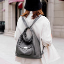 2021 spring new female bag luxury designer multi-function shoulder bag large capacity soft leather handbag double zipper bag sac