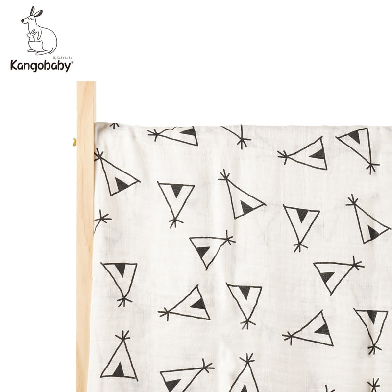 Kangobaby #My Soft Life# Pure And Fresh Bamboo Cotton Newborn Muslin Swaddle Blanket Baby Bath Towel Infant Quilt Stroller Cover