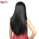 Peluca recta larga de 26 ", pelucas de encaje sintético para mujeres negras, resistente al calor, naturaleza, negro, parte media, cabello Expo City