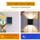 Smart Solar LED Outdoor Light Waterproof Garden Decor Lamps for Balcony Courtyard Street Wall Light Garden Outdoor Solar Lamp