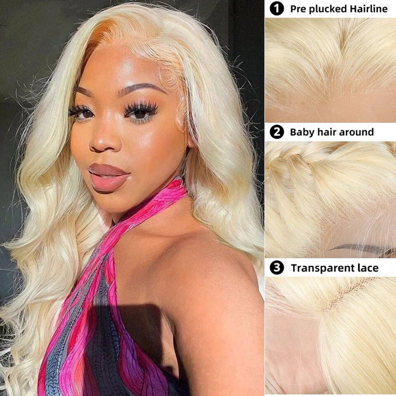 Honey Blonde Wig Deep Wave 613 Lace Frontal Wig 613 Water Wave Lace Front Wig 13x4 Blonde Body Curly Human Hair Wigs For Women
