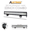 Auxtings 12&#39;&#39; 22&#39;&#39; 20inch 12V 24V offroad led light bar Spot Flood Combo 20&#39;&#39; 126W led Work Light for Jeep Car 4WD Truck SUV ATV