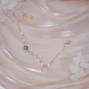 Exquisita pulsera Bohemia de lujo con luna y estrella para mujer, brazalete de hilo de oro auténtico de 14k, Pulseras, accesorios de regalo de cumpleaños y aniversario